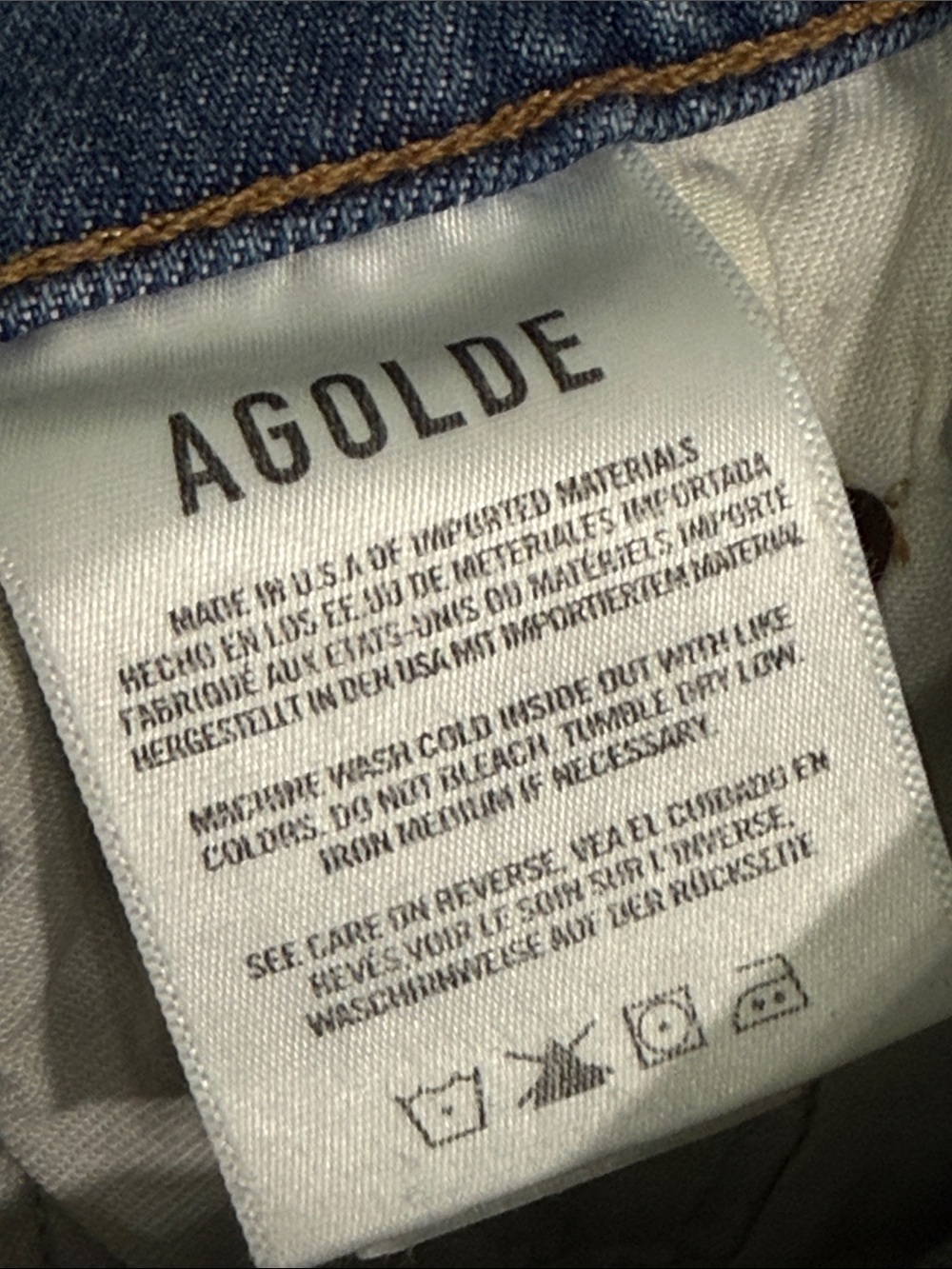AGOLDE Freya High Rise Slim Straight Jeans Women's 26 Classic Organic Cotton NWT - Picture 7 of 8